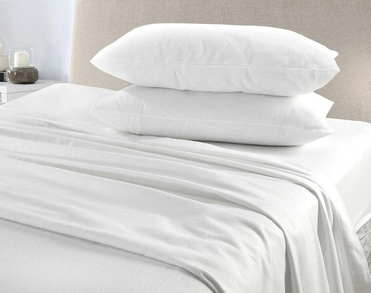 Night Zone Flannelette Sheet Set – 100% Brushed Cotton Fitted, Flat Sheet & Pillowcases