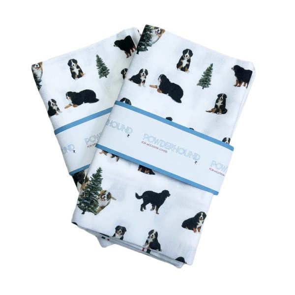 Powderhound Bernese Mountain Dog Tea Towel
