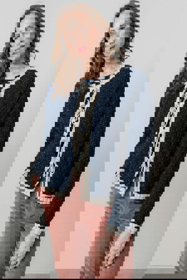 Lily & Me Adelia Tie Front Cardigan Navy