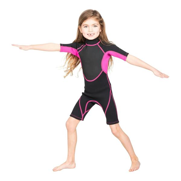 Trespass Childrens Girls Scubadive 3mm Short Wetsuit - Black - 