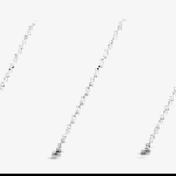 Starbright Silver Cubic Zirconia Claw Set Narrow Half Eternity Ring R6843 3A