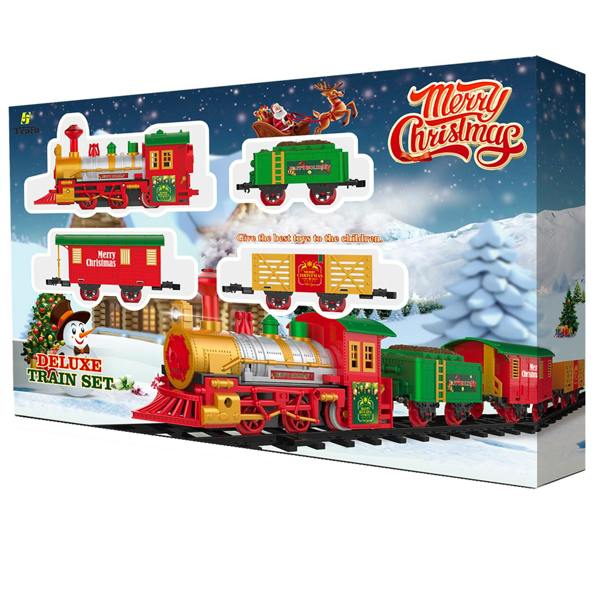 Rexco Deluxe Train Set Around Christmas Tree Track Toy Lights Musical Party Xmas Gift
