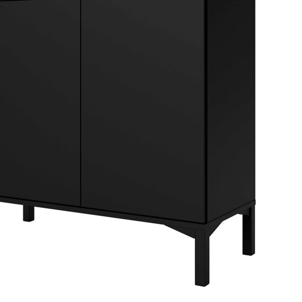 Wyld Haus Indigo Sideboard 2 Door 1 Drawer in Black and Walnut