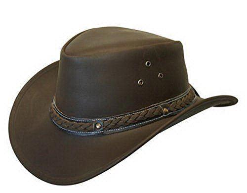 Infinity Leather Cowboy Outback Real Leather Aussie Bush Hat