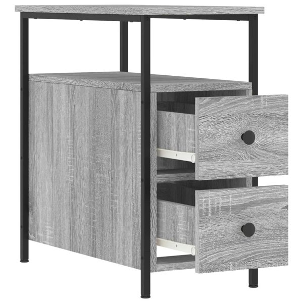 Berkfield Bedside Cabinets 2 pcs Grey Sonoma 30x60x60 cm Engineered Wood