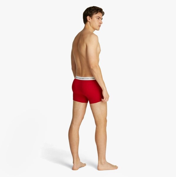 Tommy Hilfiger 3 Pack Mens Logo Waistband Trunks Multicoloured