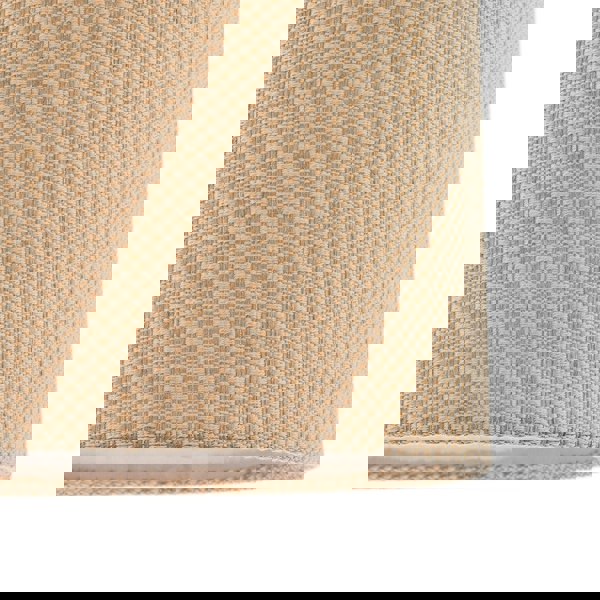 Two Tone Natural Linen Fabric in Taupe with Inner White Cotton Lining Image 3