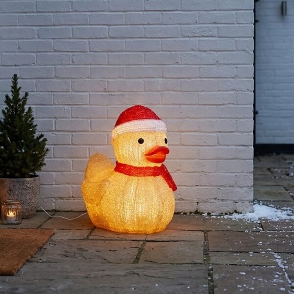Garden Greatness Acrylic Ice Santa Duckling Decoration