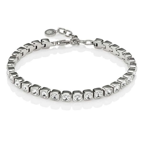 Stainless Steel Tennis Bracelet with Swarovski Crystals - namana.london