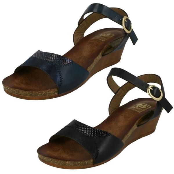 Down to Earth Ladies Down To Earth Mid Wedge Mule Sandals