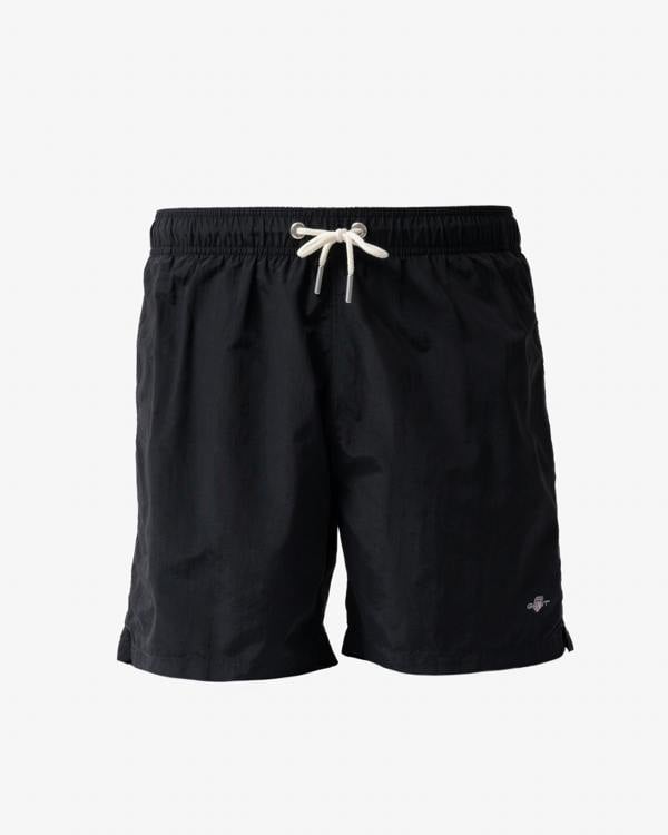 front of GANT Mens Swim Shorts in 5 Black