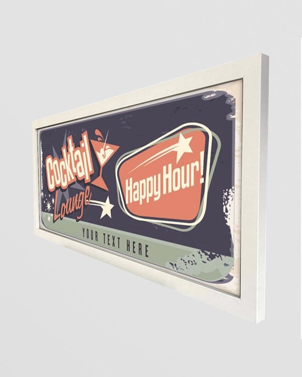 Personalised Cocktail Lounge Wall Art - Framed Print for Home Bars