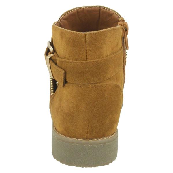 Spot On Girls Spot On Ankle Boots With Embroidered Flowers H5072