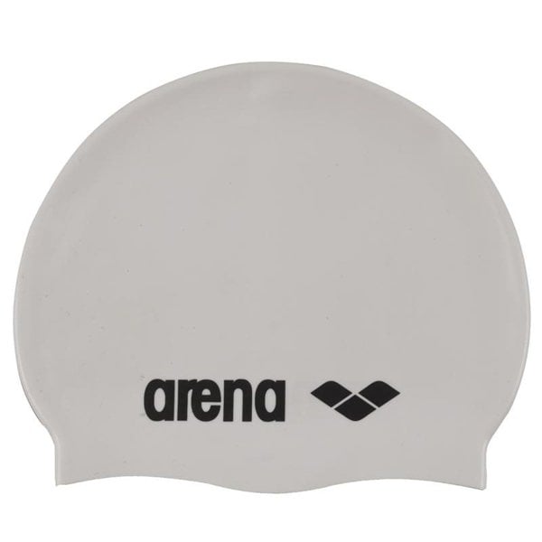 Arena Unisex Adult Classic Silicone Swim Cap - White/Black