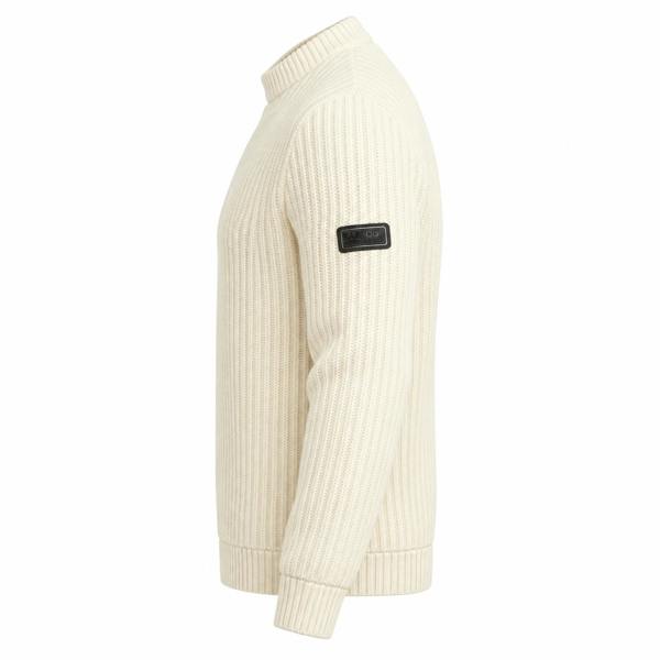 Barbour International Oxham Knit Crew Neck Jumper Whisper White