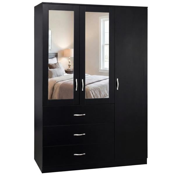 Vida Designs Riano 3 Door 3 Drawer Mirrored Wardrobe