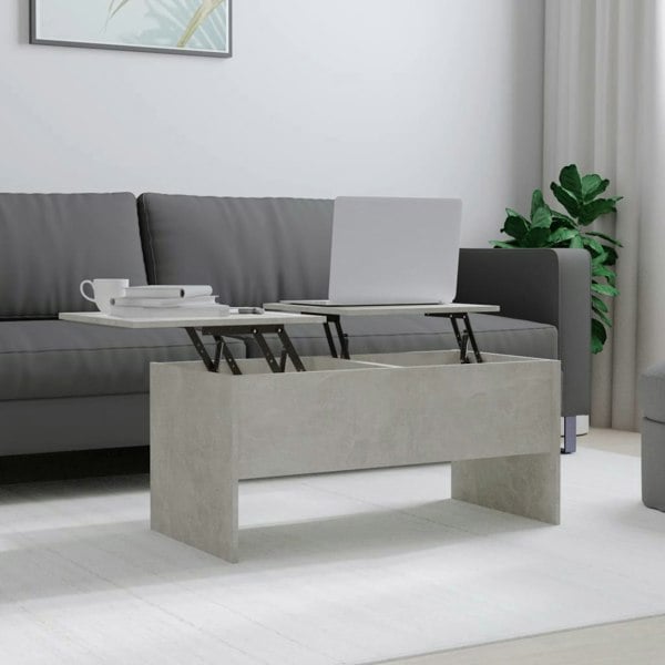 Berkfield Coffee Table Concrete Grey 102x50.5x46.5 cm Engineered Wood