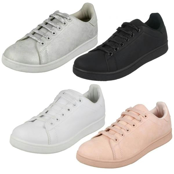 Spot On Ladies Spot On Flat Lace Up Pumps F80267