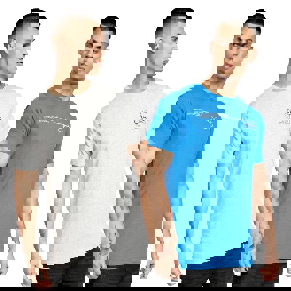 Crosshatch Mens Pentan T-Shirt (Pack of 2) - Blue/Grey - 