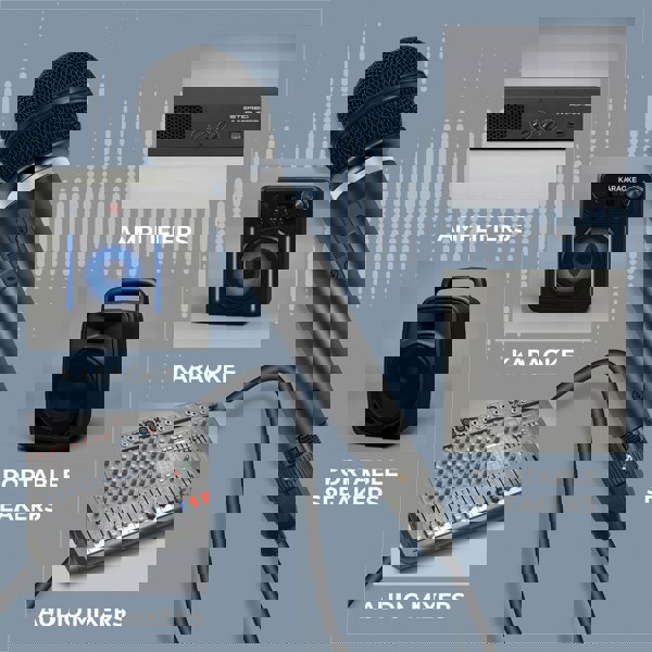 Mr Entertainer Soundlab Dynamic Vocal Microphone With Fixed 3m 6.35mm Jack Lead Black