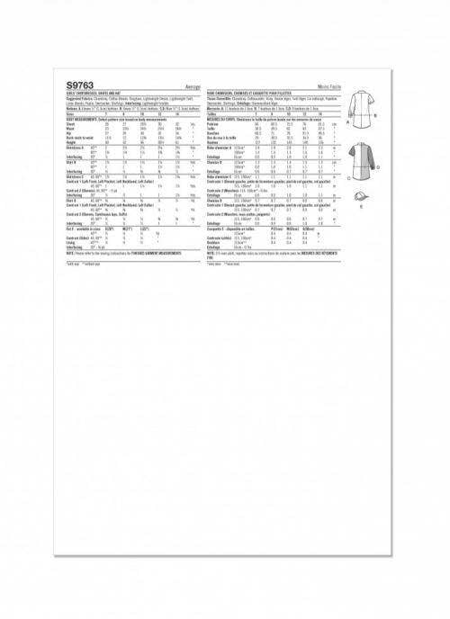 Simplicity Sewing Pattern 9763, Dresses, Tops, Shirts, Headwear for Kids, Teenagers, Men, Women, A (7-8-10-12-14) - Intermediate
