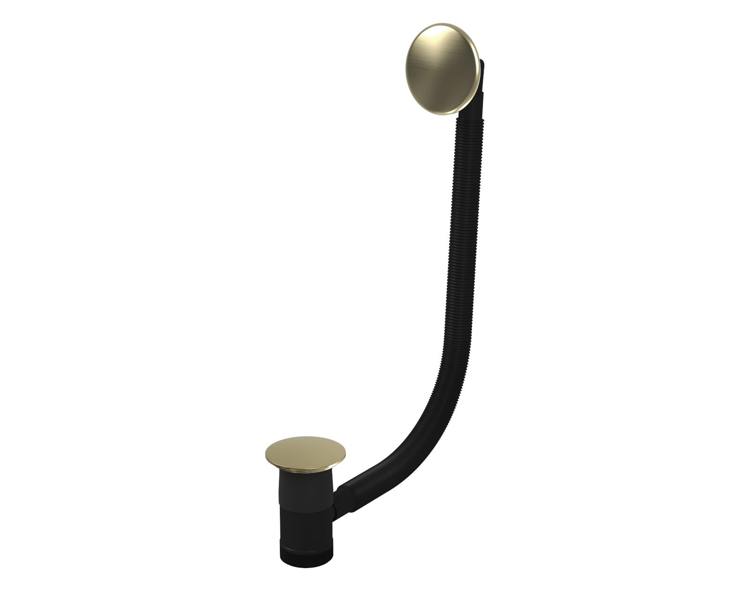 Top-Fix | Bath Waste with Overflow | Brushed Brass Finish