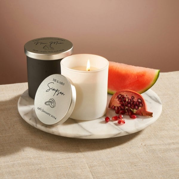Personalised Candle - Watermelon Pomegranate Scented - MYLEE London