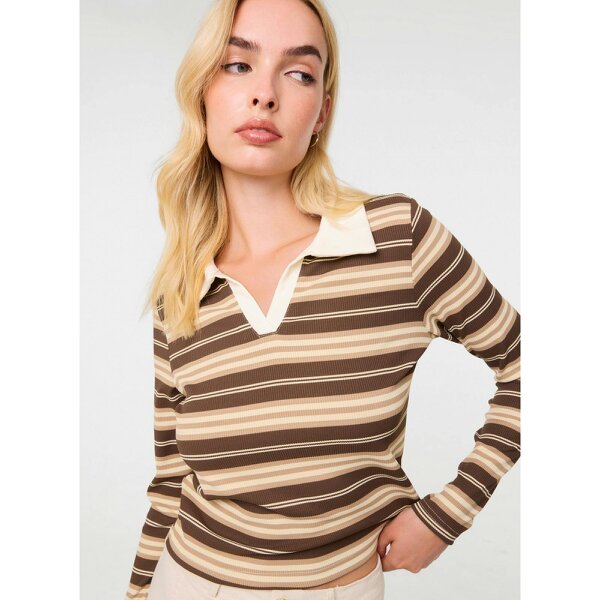 Pink Vanilla Stripe Rugby Top