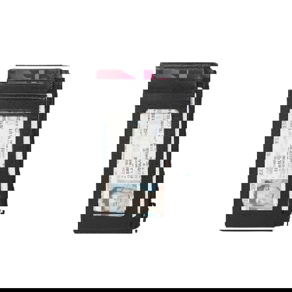 Assots London 'LYNN' Black Real Leather Slim Credit Cardholder Case