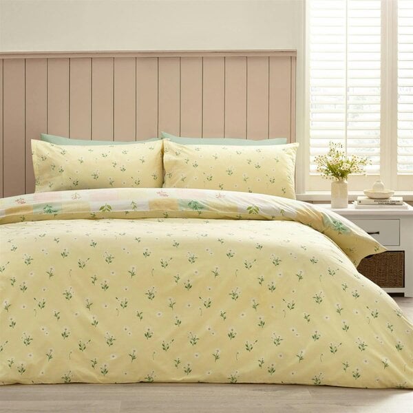 Daisy Patchwork Yellow Duvet Cover Set