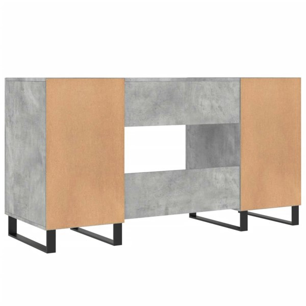 Berkfield Desk Concrete Grey 140x50x75 cm Engineered Wood