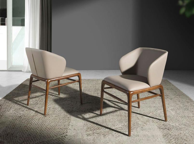 Angel Cerdá Dark Mink Leatherette Chair 4065