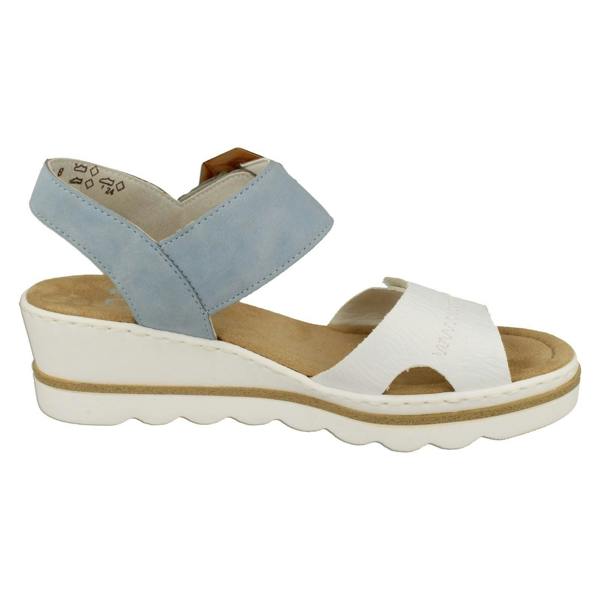 Rieker Ladies Rieker Buckle Detailed Wedge Heeled Sandals 67476