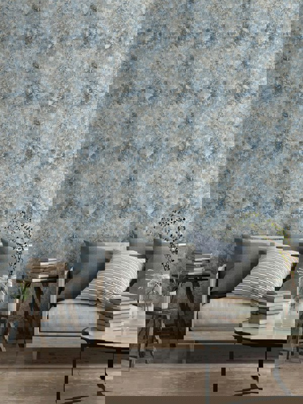 Muriva Perico Stone Navy Wallpaper