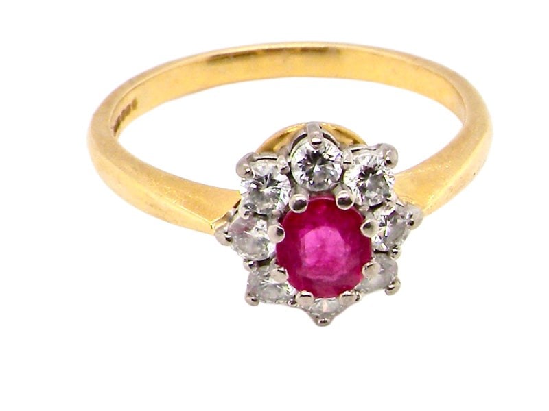 vintage ruby and diamond ring