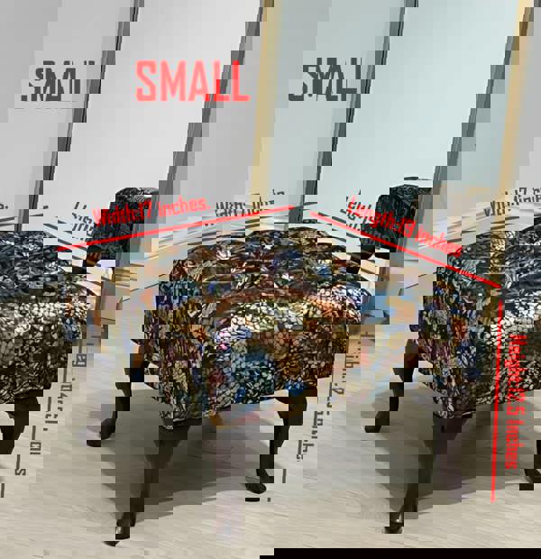 ISTOOLS Premium Stained Glass Footstool Ottoman – Stylish Seating Bench & Coffee Table (Non-Storage)