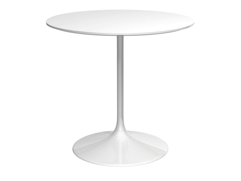 Swan Small Circular Dining Table - White Lacquered Top with Matt White Base by Gillmore British Design © GillmoreSPACE Ltd