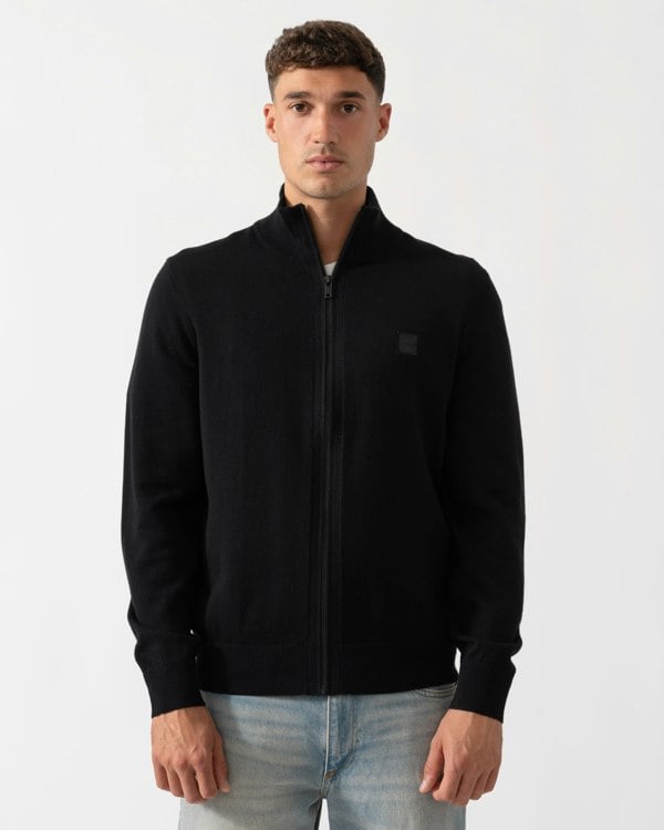 BOSS Orange Kanozip Mens Full Zip Jumper - Black 001