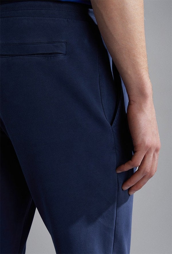 Paul & Shark Men's Garment Dyed Stretch Cotton Joggers - Navy