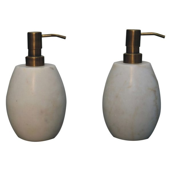 Artisan Furniture White Marble Soap Dispenser of 2
