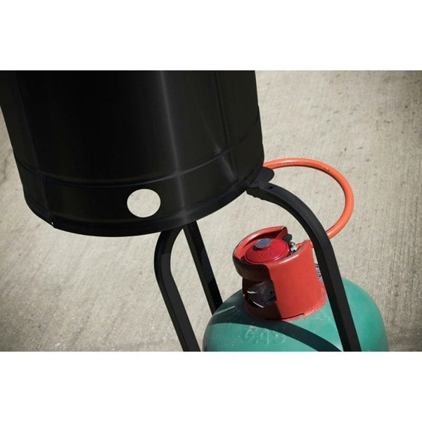 13kW Black Propane Gas Tower Patio Heater - Outdoor Garden Dining Radiator Set - LoopsDirect