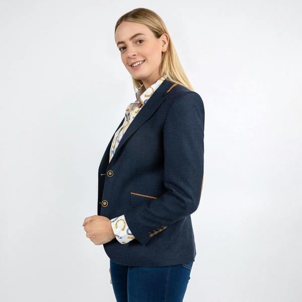 SIGNATURE EQUESTRIAN WOMENS JACKET WITH ELBOW PATCH – Premium Men's Patterned Shirt by Claudio Lugli | Bold Design, Tailored Fit, Best Printed Shirts