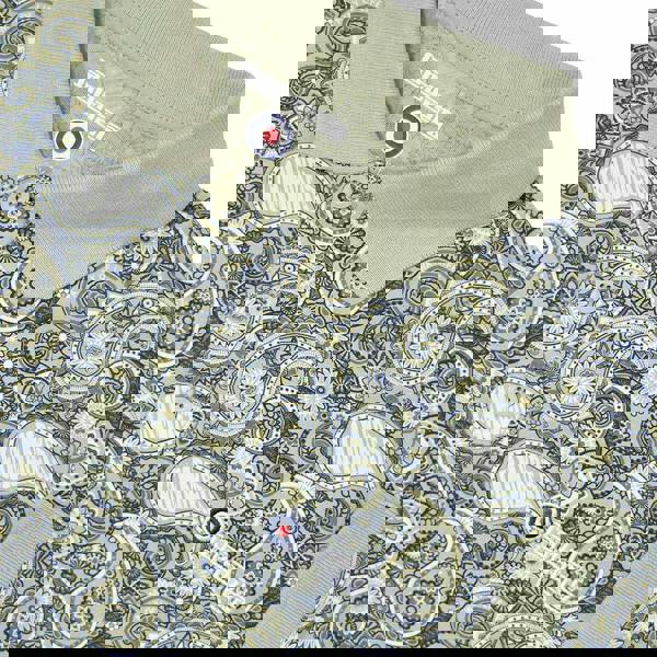 Lambretta Mens Classic Paisley Print Mod Retro Ska Casual Polo