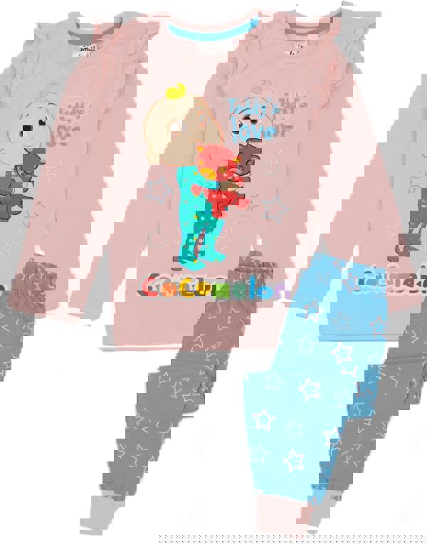 Cocomelon Girls Pink Jj Long Sleeve Long Leg Pyjama Set