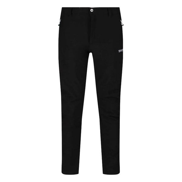 Regatta Great Outdoors Mens Adventure Tech Geo II Wind Resistant Long Leg Softshell Trousers - Black