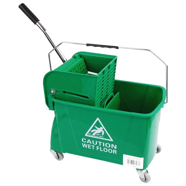 Kentucky Mop Dual-Bucket & Wringer System With Durable Wheels & Carrying Handle