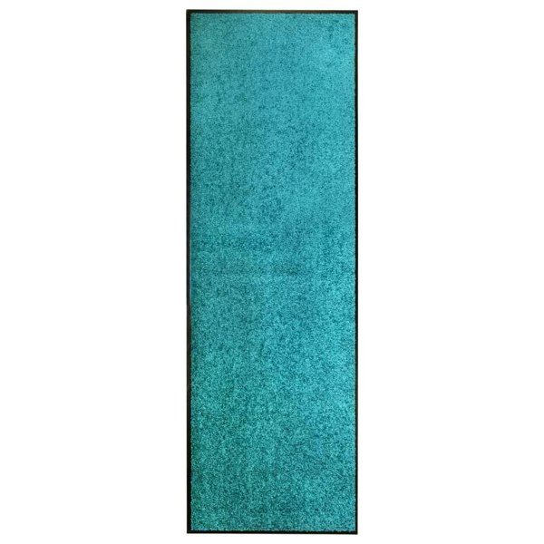 Berkfield Doormat Washable Cyan 60x180 cm