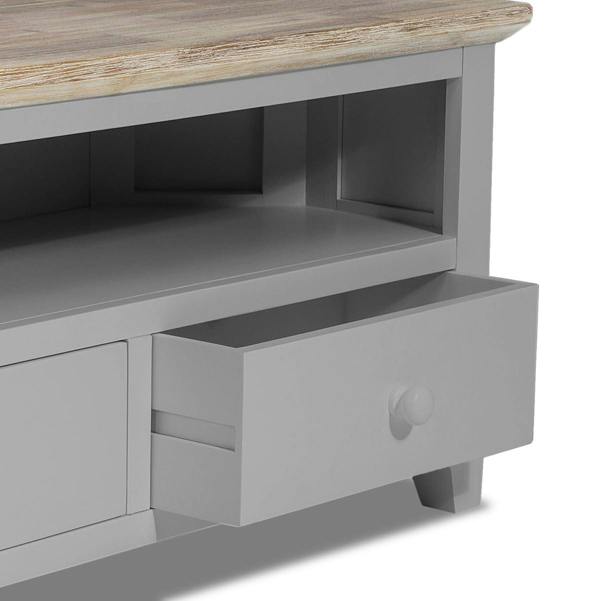 Statement Furniture Florence Wooden Corner TV Unit With 2 Drawers and Shelf