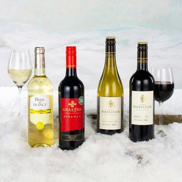 Virginia Hayward Four Wines in a Box - Red & White Wine Christmas Gift