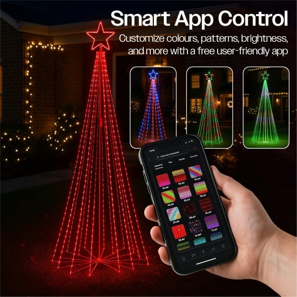 Scotts of Stow Xmas Haus Cone Tree RGB APP Control 18 | Rackhams